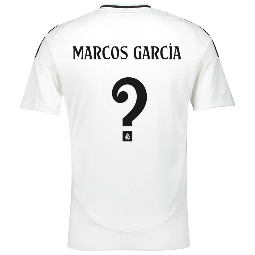 Hombre Camiseta Marcos García #0 Blanco 1ª Equipación 2024/25 La Camisa Perú