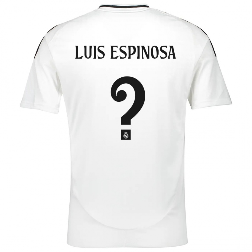 Hombre Camiseta José Luis Espinosa #0 Blanco 1ª Equipación 2024/25 La Camisa Perú