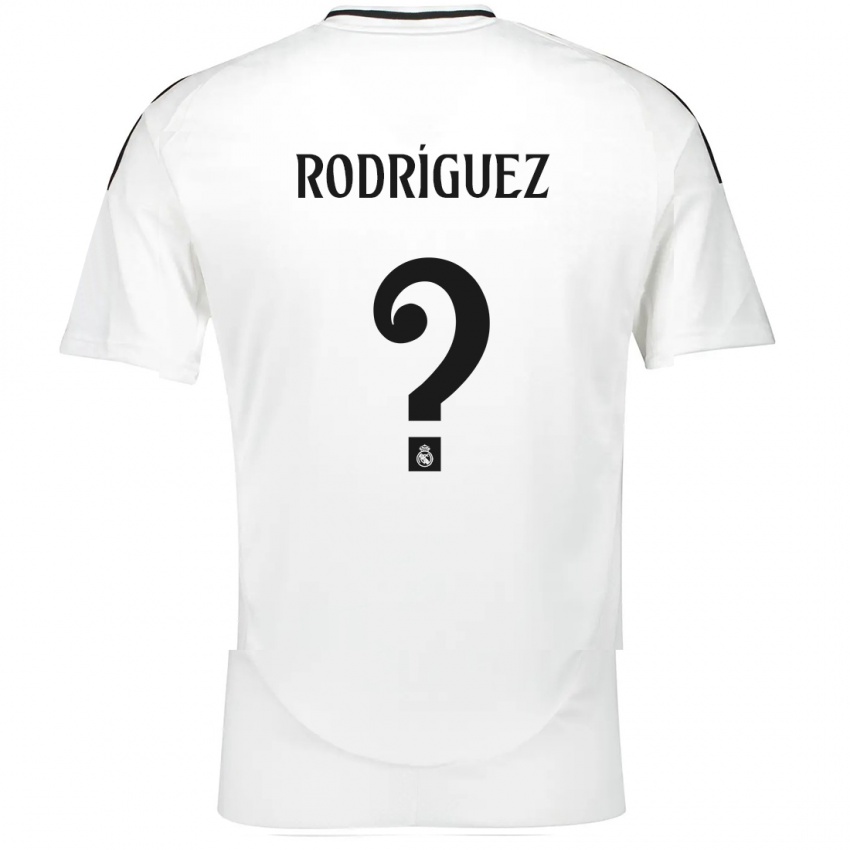 Hombre Camiseta Álvaro Rodríguez #0 Blanco 1ª Equipación 2024/25 La Camisa Perú