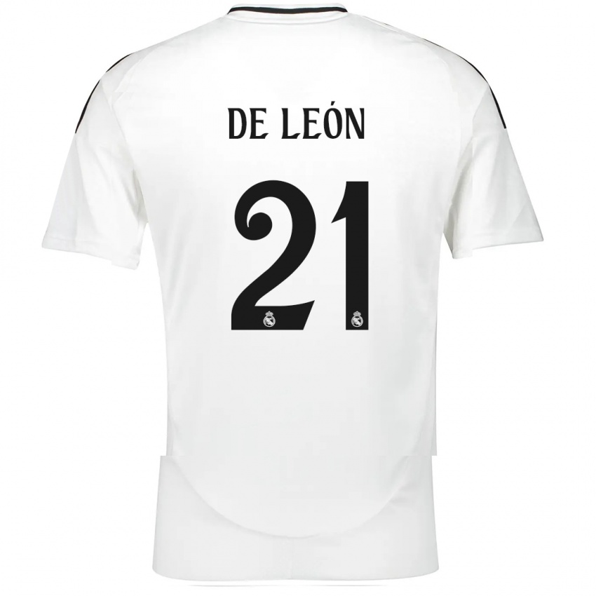 Hombre Camiseta Jeremy De León #21 Blanco 1ª Equipación 2024/25 La Camisa Perú