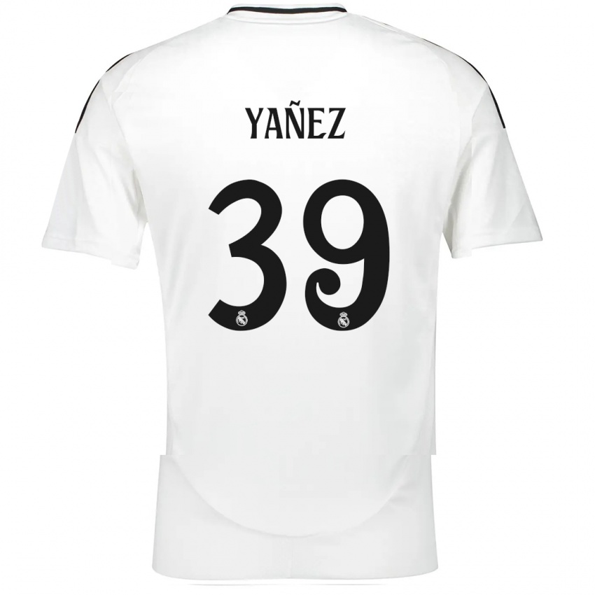 Hombre Camiseta Daniel Yañez #39 Blanco 1ª Equipación 2024/25 La Camisa Perú