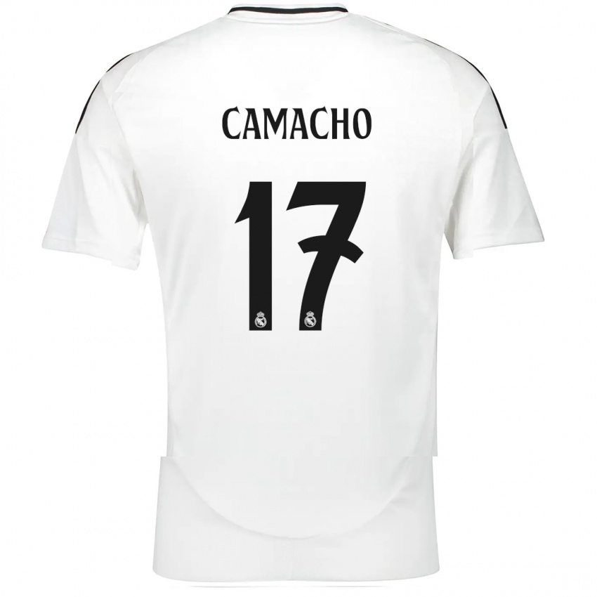 Hombre Camiseta Carla Camacho #17 Blanco 1ª Equipación 2024/25 La Camisa Perú