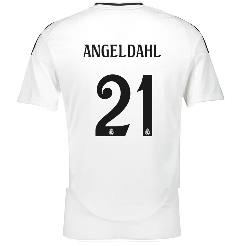 Hombre Camiseta Filippa Angeldahl #21 Blanco 1ª Equipación 2024/25 La Camisa Perú