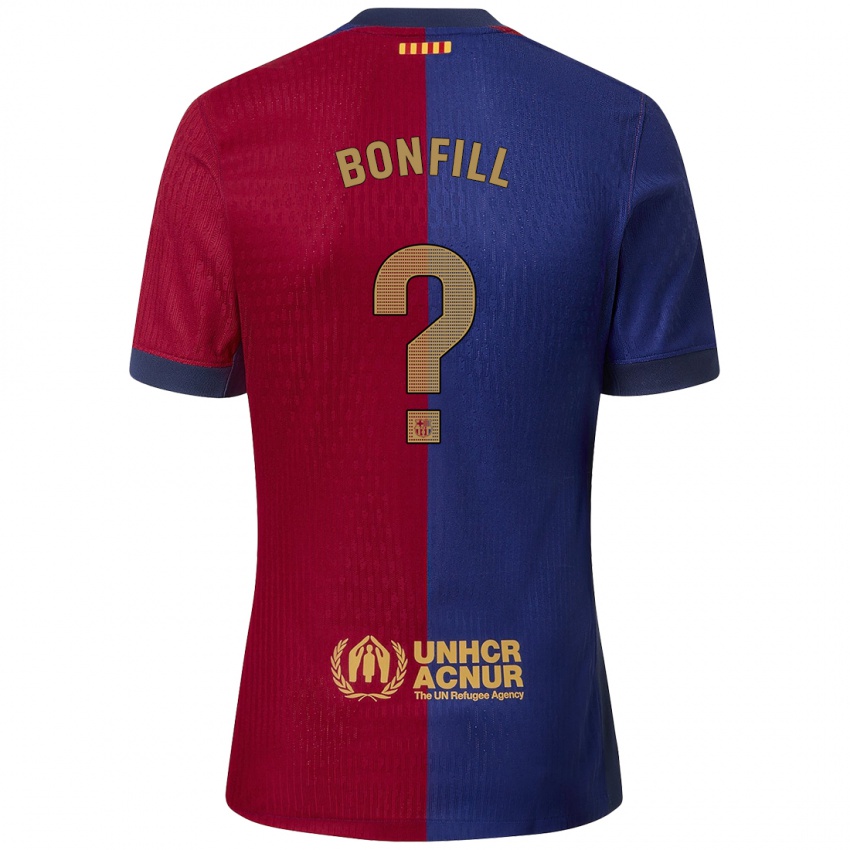 Hombre Camiseta Max Bonfill #0 Azul Rojo 1ª Equipación 2024/25 La Camisa Perú