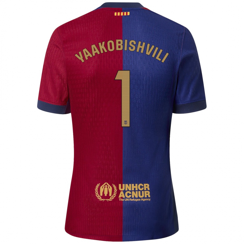 Hombre Camiseta Áron Yaakobishvili #1 Azul Rojo 1ª Equipación 2024/25 La Camisa Perú