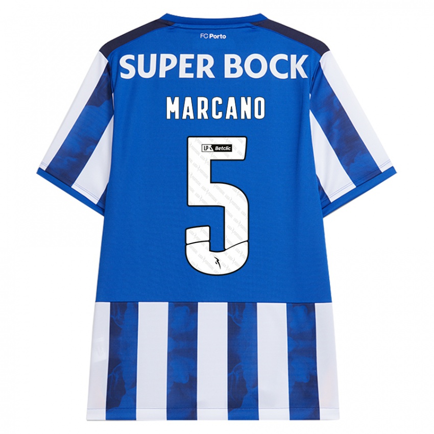 Hombre Camiseta Ivan Marcano #5 Azul Blanco 1ª Equipación 2024/25 La Camisa Perú