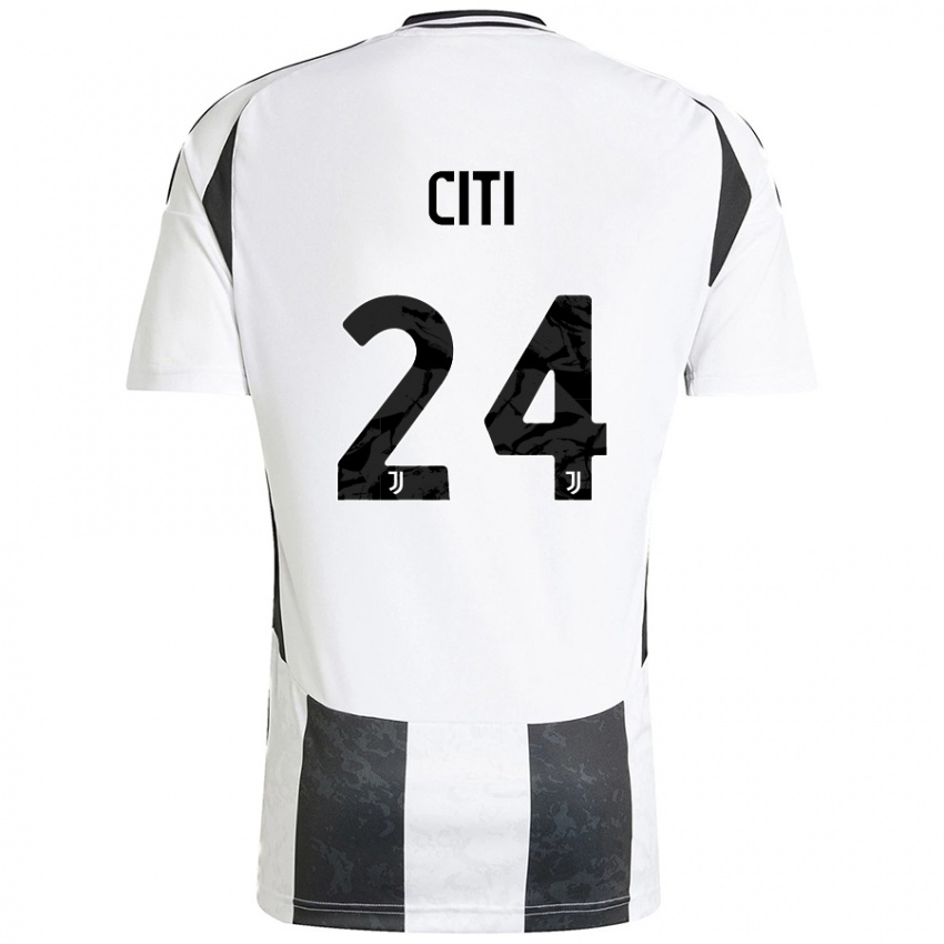 Hombre Camiseta Alessandro Citi #24 Blanco Negro 1ª Equipación 2024/25 La Camisa Perú