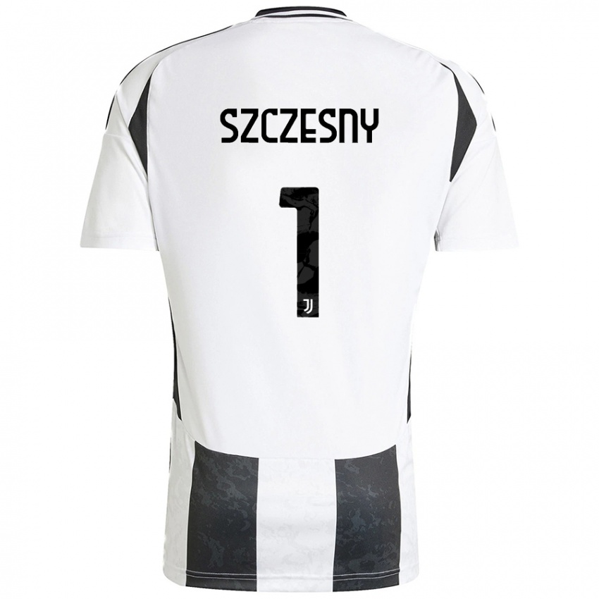 Hombre Camiseta Wojciech Szczesny #1 Blanco Negro 1ª Equipación 2024/25 La Camisa Perú