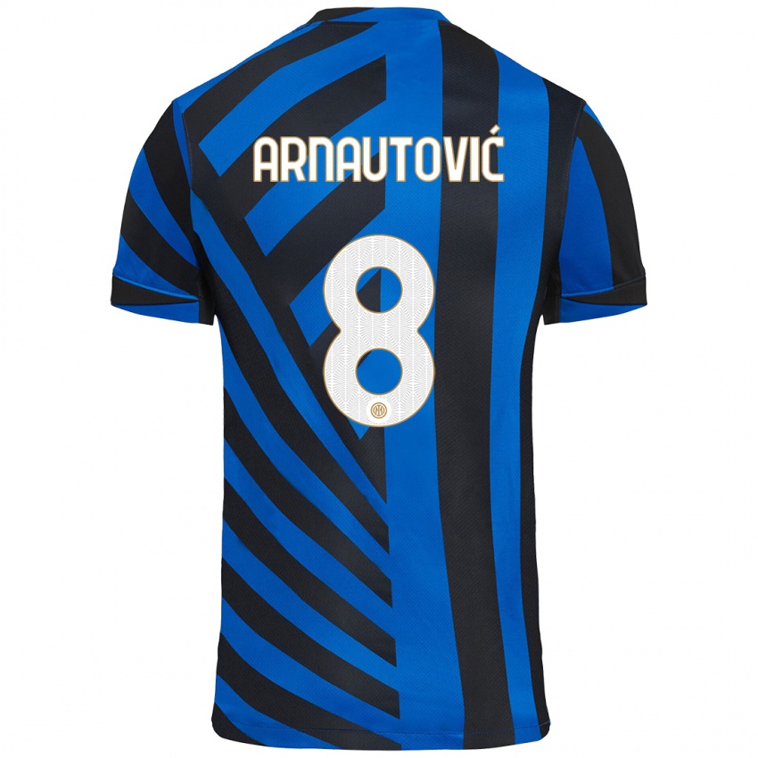 Hombre Camiseta Marko Arnautovic #8 Azul Negro 1ª Equipación 2024/25 La Camisa Perú