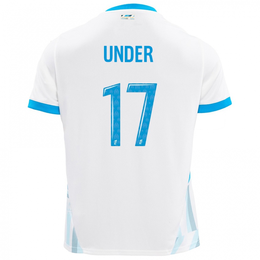 Hombre Camiseta Cengiz Under #17 Blanco Azul Cielo 1ª Equipación 2024/25 La Camisa Perú