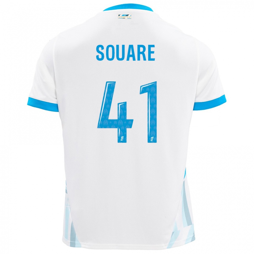 Hombre Camiseta Cheick Souare #41 Blanco Azul Cielo 1ª Equipación 2024/25 La Camisa Perú