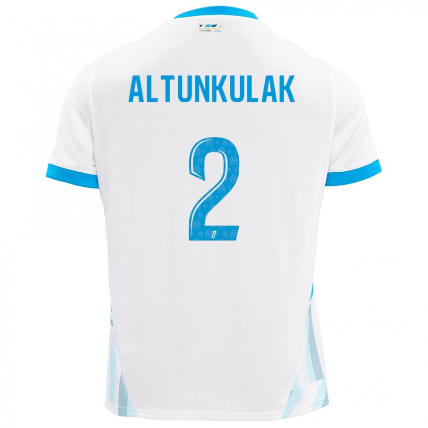 Hombre Camiseta Selen Altunkulak #2 Blanco Azul Cielo 1ª Equipación 2024/25 La Camisa Perú