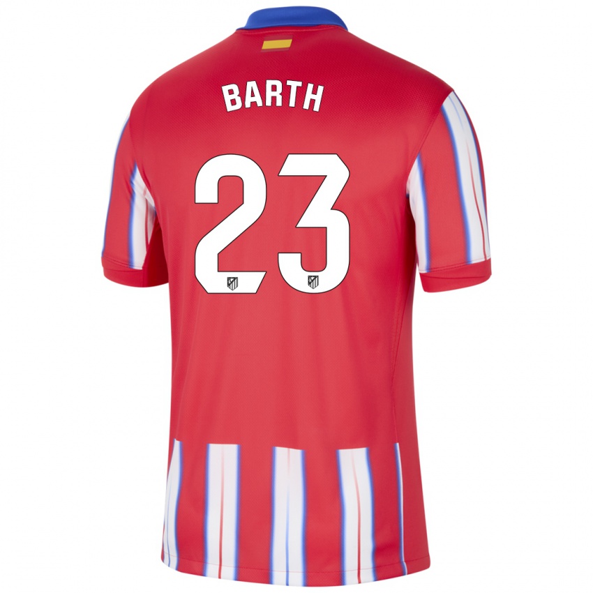 Hombre Camiseta Merle Barth #23 Rojo Blanco Azul 1ª Equipación 2024/25 La Camisa Perú