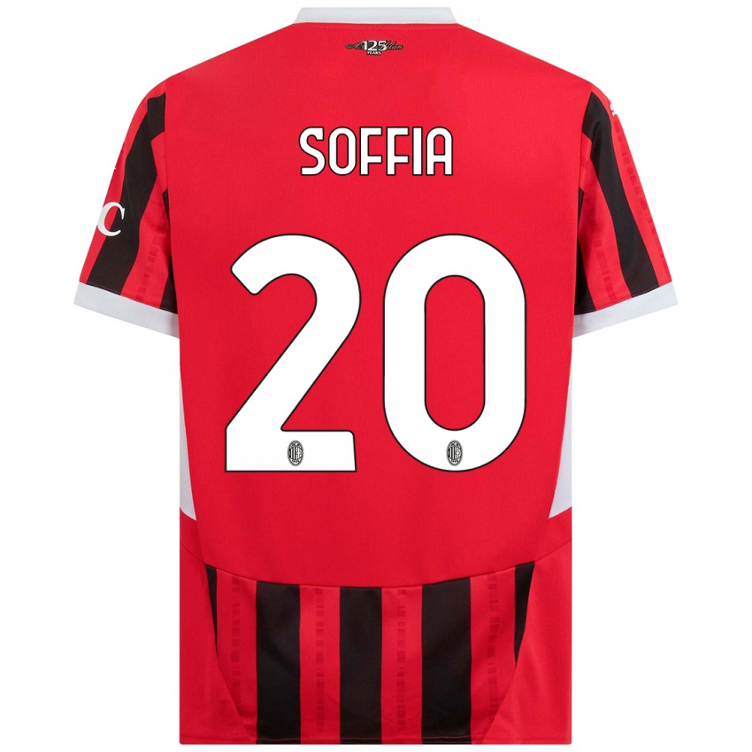 Hombre Camiseta Angelica Soffia #20 Rojo Negro 1ª Equipación 2024/25 La Camisa Perú