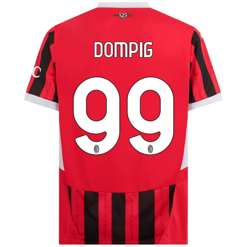 Hombre Camiseta Chanté Dompig #99 Rojo Negro 1ª Equipación 2024/25 La Camisa Perú