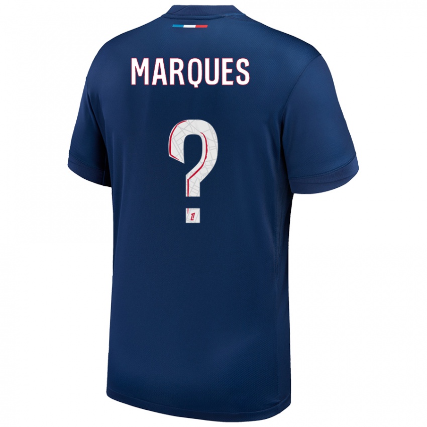 Hombre Camiseta Daniel Marques #0 Azul Marino Blanco 1ª Equipación 2024/25 La Camisa Perú