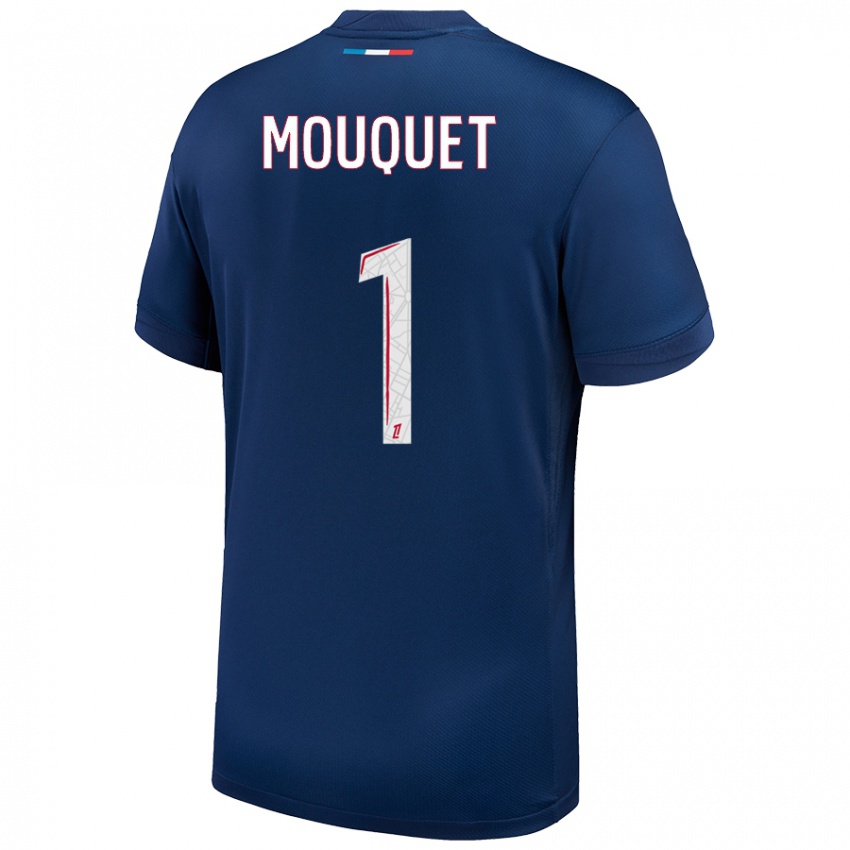 Hombre Camiseta Louis Mouquet #1 Azul Marino Blanco 1ª Equipación 2024/25 La Camisa Perú