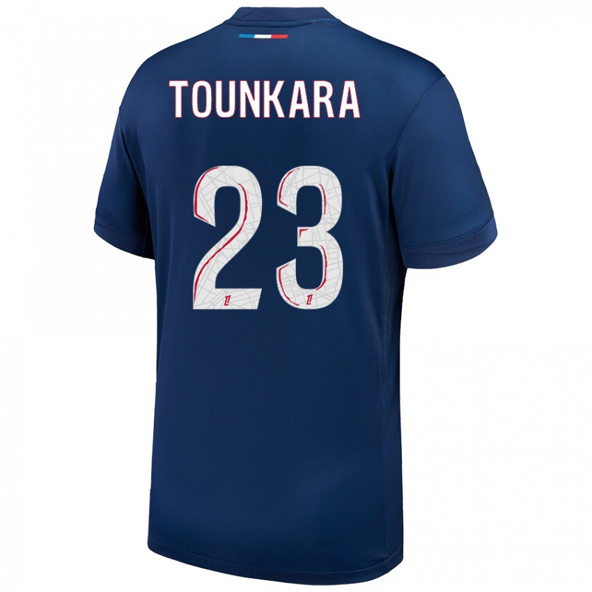 Hombre Camiseta Aïssatou Tounkara #23 Azul Marino Blanco 1ª Equipación 2024/25 La Camisa Perú