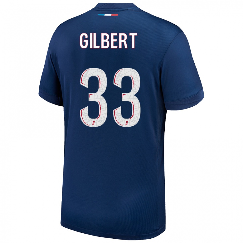 Hombre Camiseta Tara Elimbi Gilbert #33 Azul Marino Blanco 1ª Equipación 2024/25 La Camisa Perú