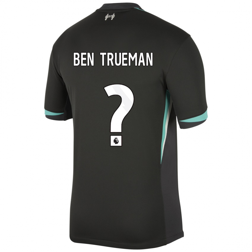 Hombre Camiseta Ben Trueman #0 Negro Antracita Blanco 2ª Equipación 2024/25 La Camisa Perú