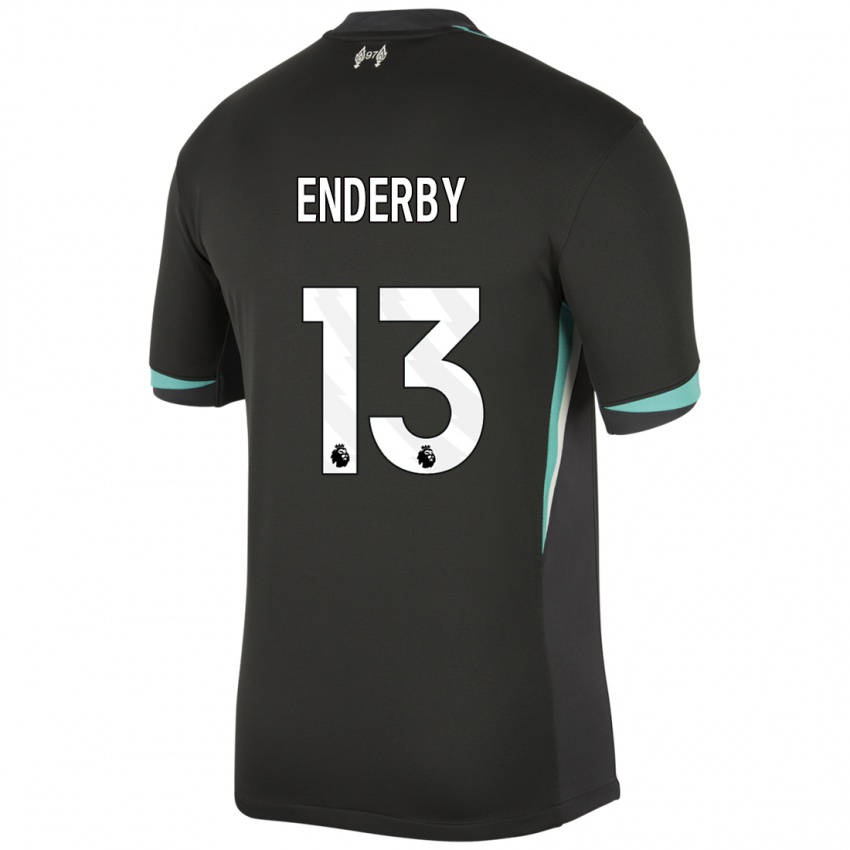 Hombre Camiseta Mia Enderby #13 Negro Antracita Blanco 2ª Equipación 2024/25 La Camisa Perú