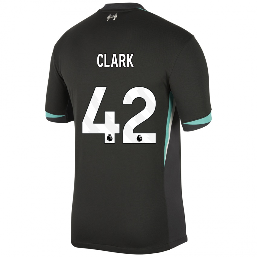 Hombre Camiseta Bobby Clark #42 Negro Antracita Blanco 2ª Equipación 2024/25 La Camisa Perú