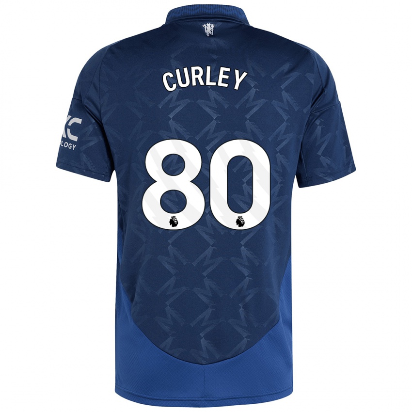 Hombre Camiseta Ruben Curley #80 Índigo 2ª Equipación 2024/25 La Camisa Perú