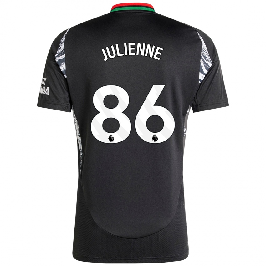 Hombre Camiseta Theo Julienne #86 Negro 2ª Equipación 2024/25 La Camisa Perú