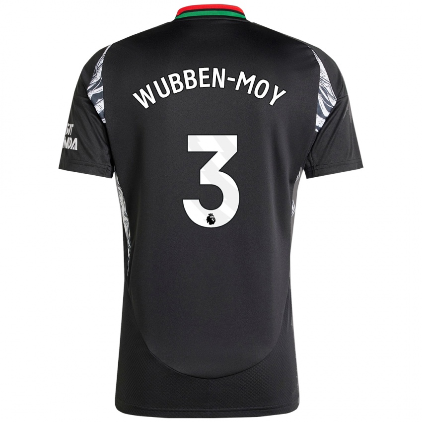 Hombre Camiseta Lotte Wubben-Moy #3 Negro 2ª Equipación 2024/25 La Camisa Perú