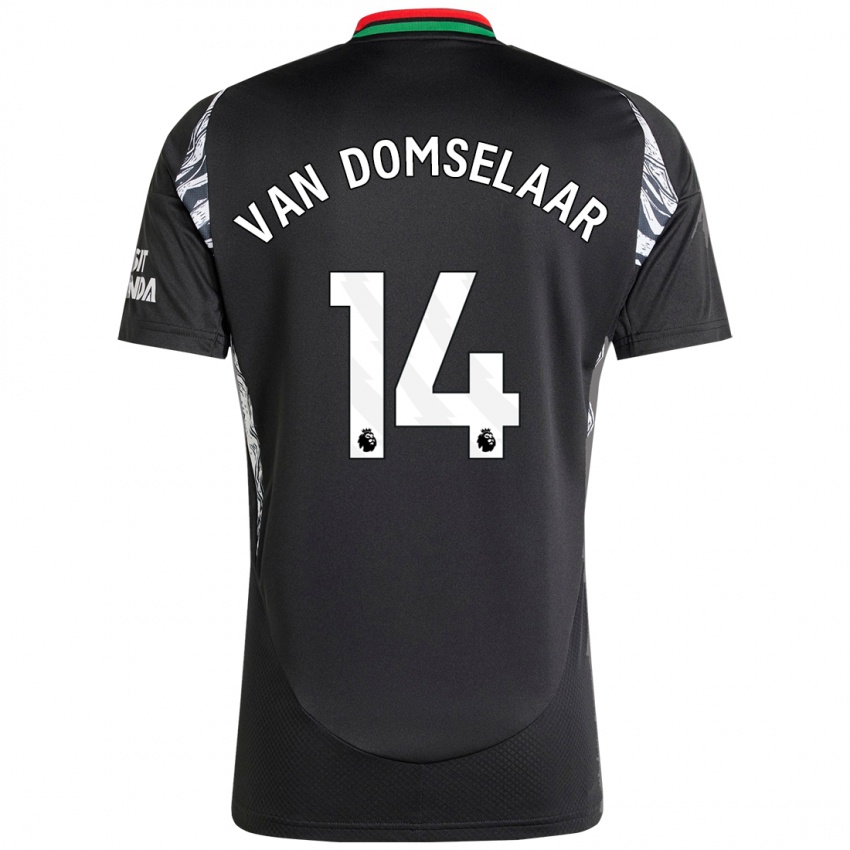 Hombre Camiseta Daphne Van Domselaar #14 Negro 2ª Equipación 2024/25 La Camisa Perú