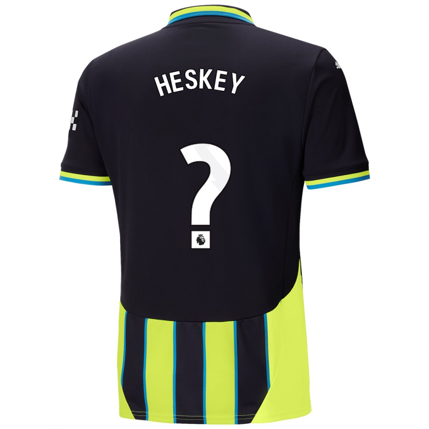 Hombre Camiseta Reigan Heskey #0 Azul Amarillo 2ª Equipación 2024/25 La Camisa Perú