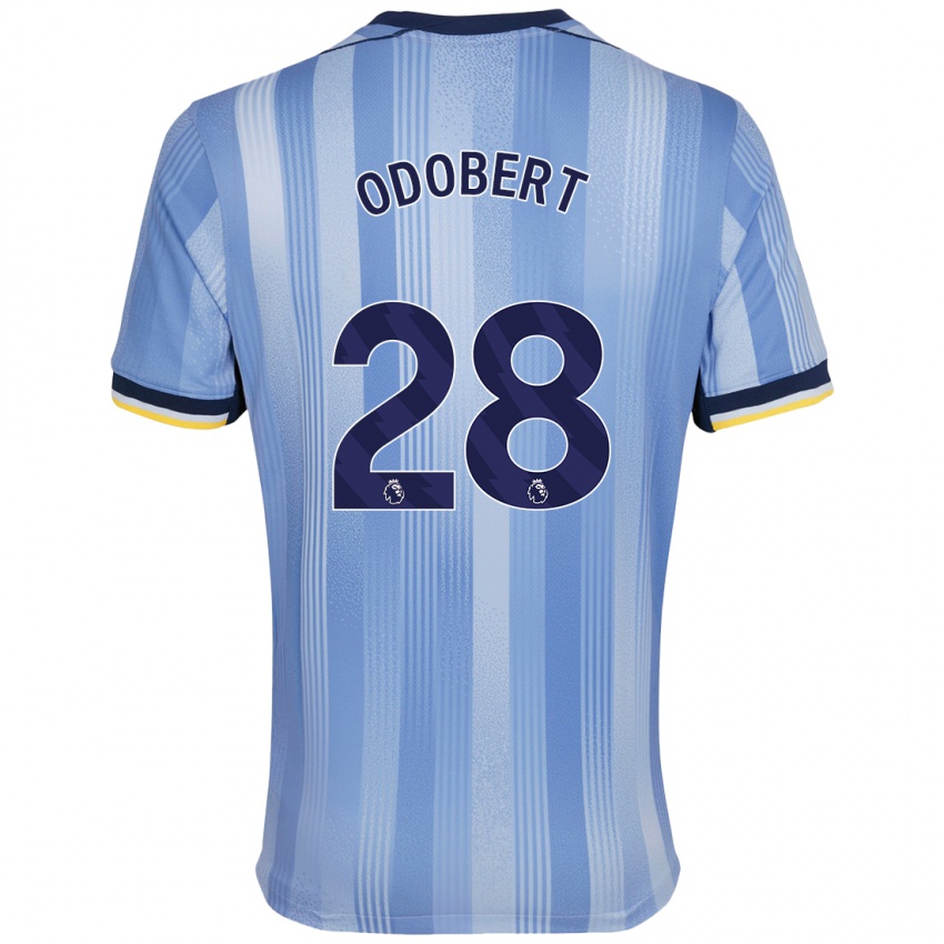 Hombre Camiseta Wilson Odobert #28 Azul Claro 2ª Equipación 2024/25 La Camisa Perú