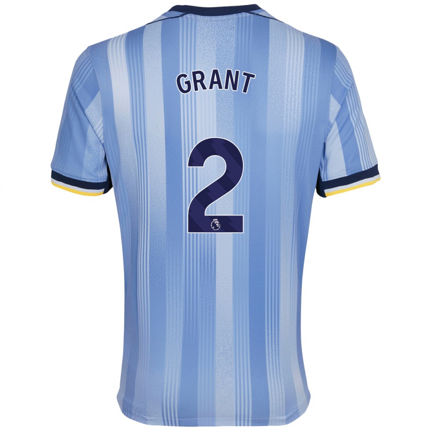 Hombre Camiseta Charlotte Grant #2 Azul Claro 2ª Equipación 2024/25 La Camisa Perú