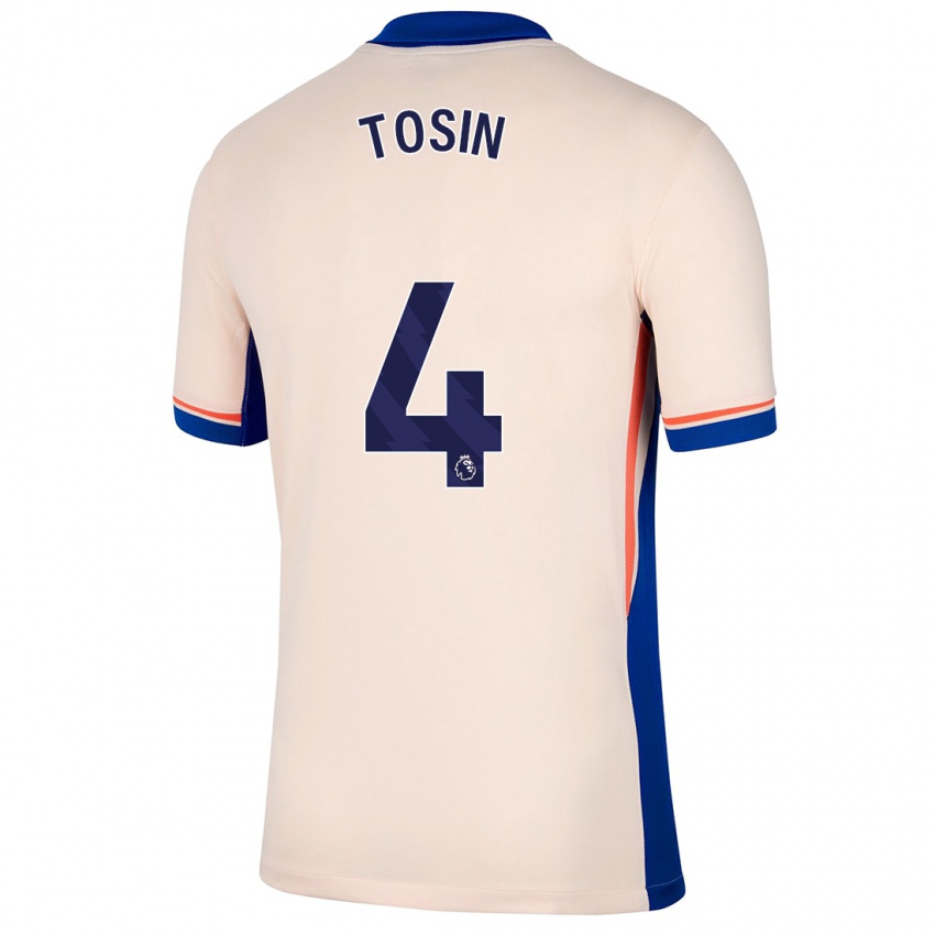 Hombre Camiseta Tosin Adarabioyo #4 Beige Claro 2ª Equipación 2024/25 La Camisa Perú