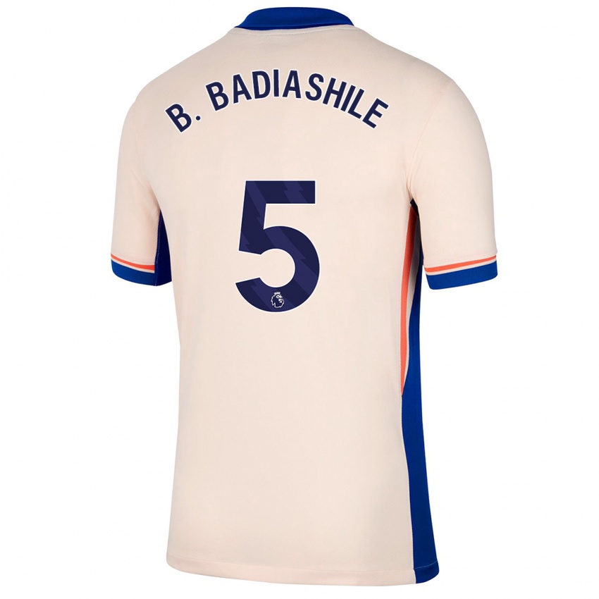 Hombre Camiseta Benoît Badiashile #5 Beige Claro 2ª Equipación 2024/25 La Camisa Perú