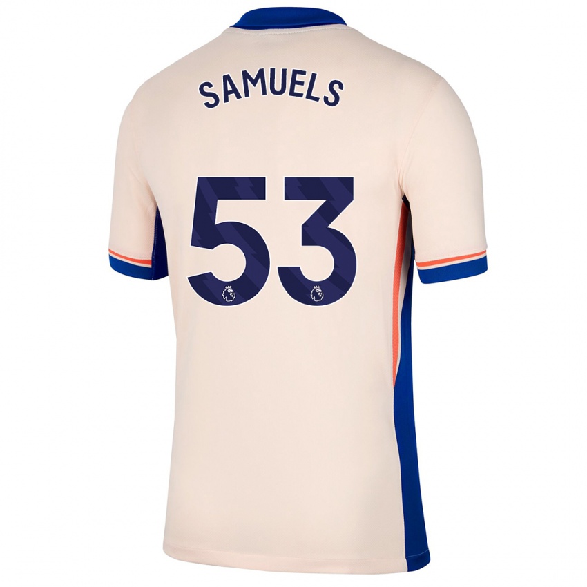 Hombre Camiseta Ishé Samuels-Smith #53 Beige Claro 2ª Equipación 2024/25 La Camisa Perú