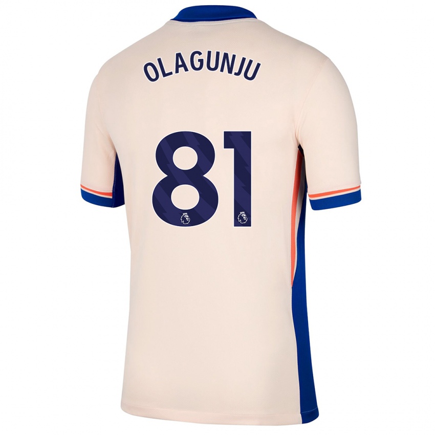 Hombre Camiseta Saheed Olagunju #81 Beige Claro 2ª Equipación 2024/25 La Camisa Perú