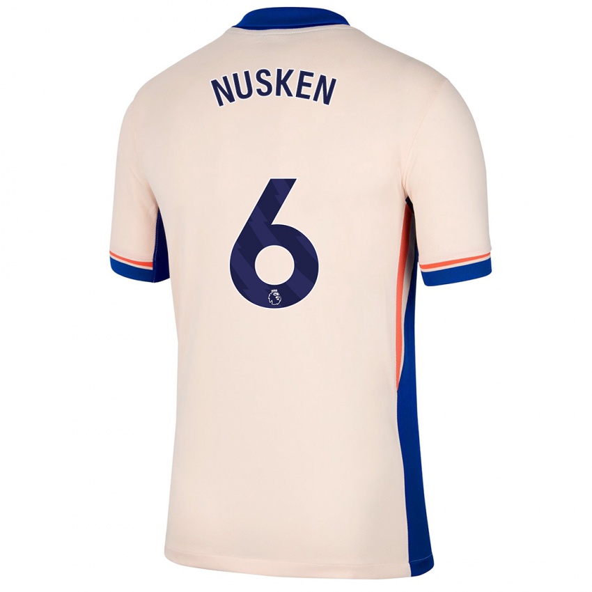 Hombre Camiseta Sjoeke Nüsken #6 Beige Claro 2ª Equipación 2024/25 La Camisa Perú