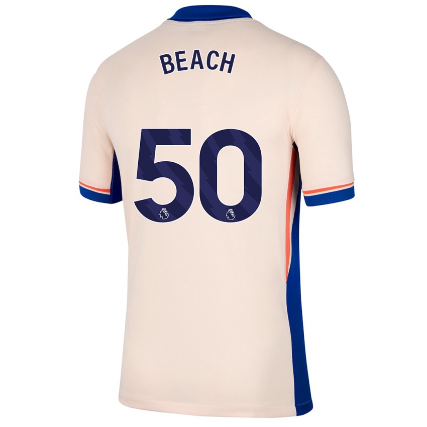 Hombre Camiseta Eddie Beach #50 Beige Claro 2ª Equipación 2024/25 La Camisa Perú