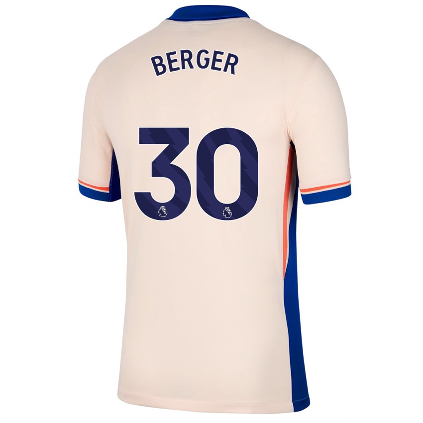 Hombre Camiseta Ann-Katrin Berger #30 Beige Claro 2ª Equipación 2024/25 La Camisa Perú