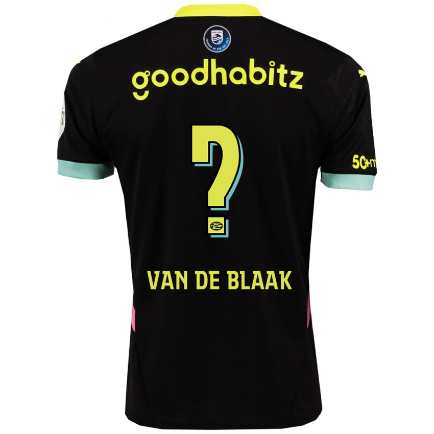 Hombre Camiseta Emmanuel Van De Blaak #0 Negro Amarillo 2ª Equipación 2024/25 La Camisa Perú