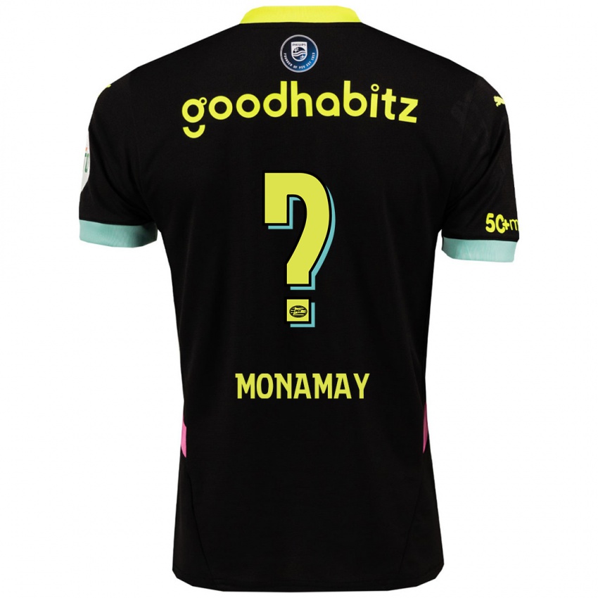 Hombre Camiseta Madi Monamay #0 Negro Amarillo 2ª Equipación 2024/25 La Camisa Perú