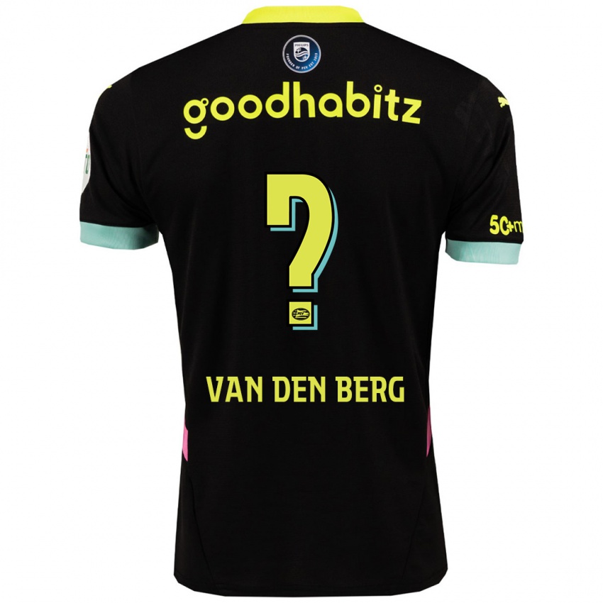 Hombre Camiseta Joel Van Den Berg #0 Negro Amarillo 2ª Equipación 2024/25 La Camisa Perú