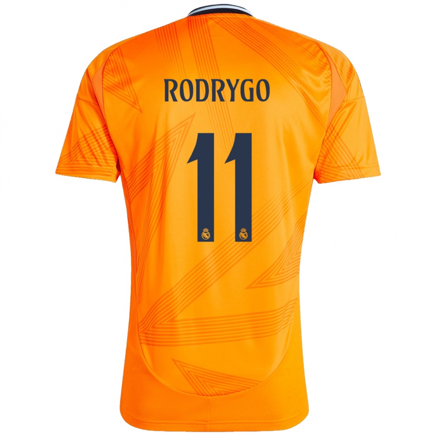 Hombre Camiseta Rodrygo #11 Naranja 2ª Equipación 2024/25 La Camisa Perú