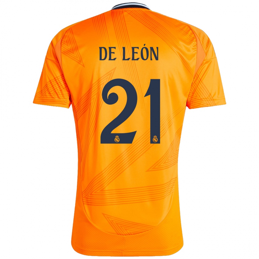 Hombre Camiseta Jeremy De León #21 Naranja 2ª Equipación 2024/25 La Camisa Perú