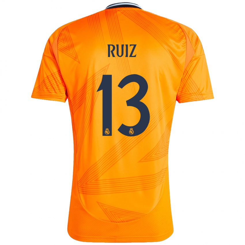 Hombre Camiseta Guillermo Ruiz #13 Naranja 2ª Equipación 2024/25 La Camisa Perú