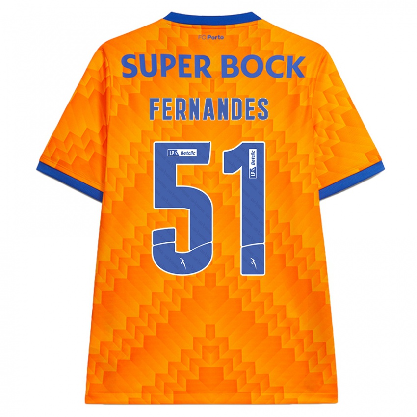 Hombre Camiseta Diogo Fernandes #51 Naranja 2ª Equipación 2024/25 La Camisa Perú