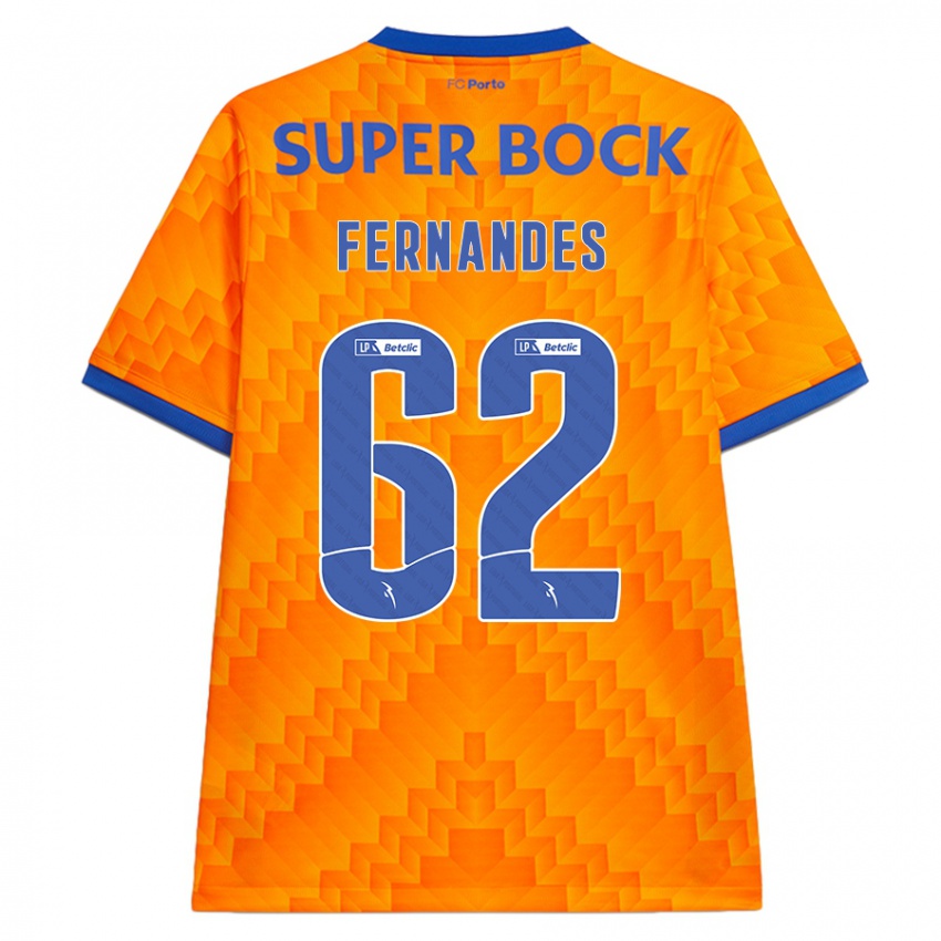 Hombre Camiseta Rodrigo Fernandes #62 Naranja 2ª Equipación 2024/25 La Camisa Perú