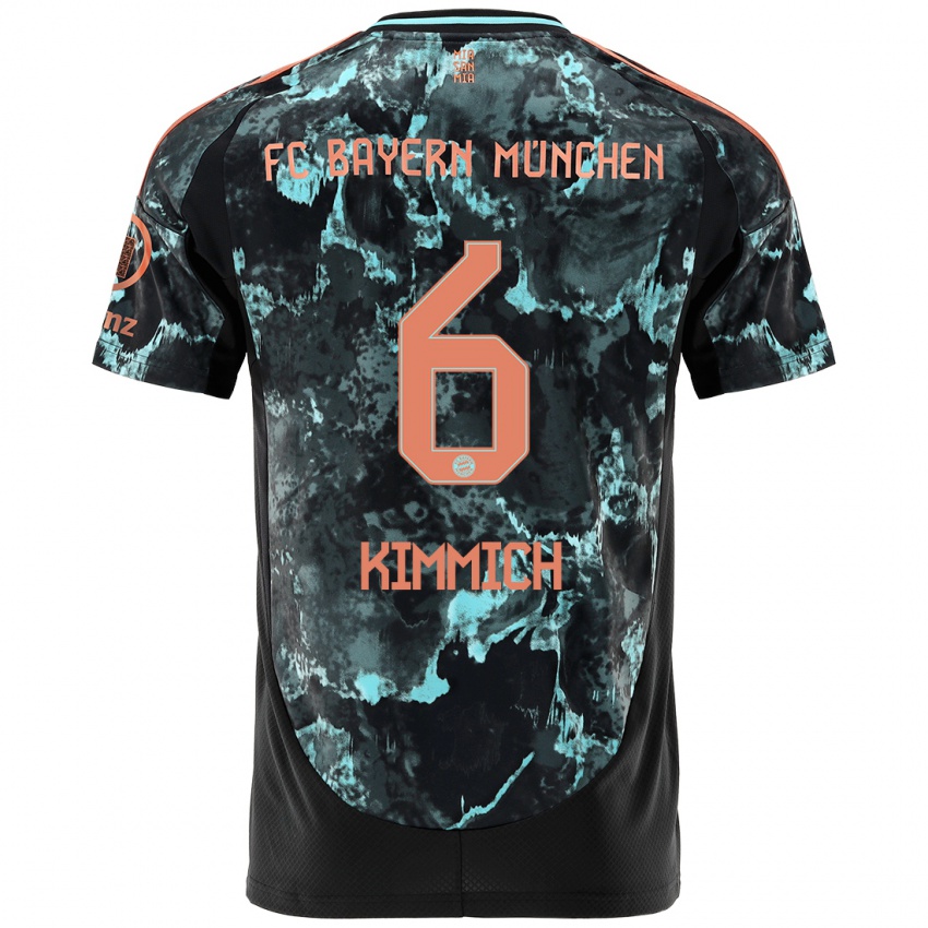 Hombre Camiseta Joshua Kimmich #6 Negro 2ª Equipación 2024/25 La Camisa Perú