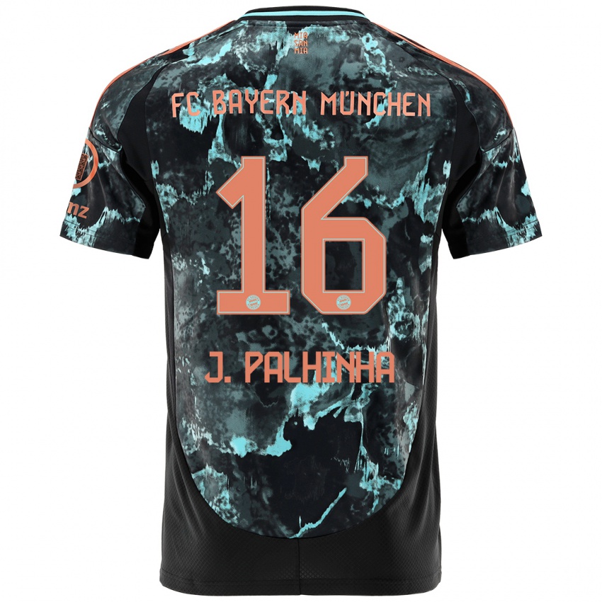 Hombre Camiseta João Palhinha #16 Negro 2ª Equipación 2024/25 La Camisa Perú